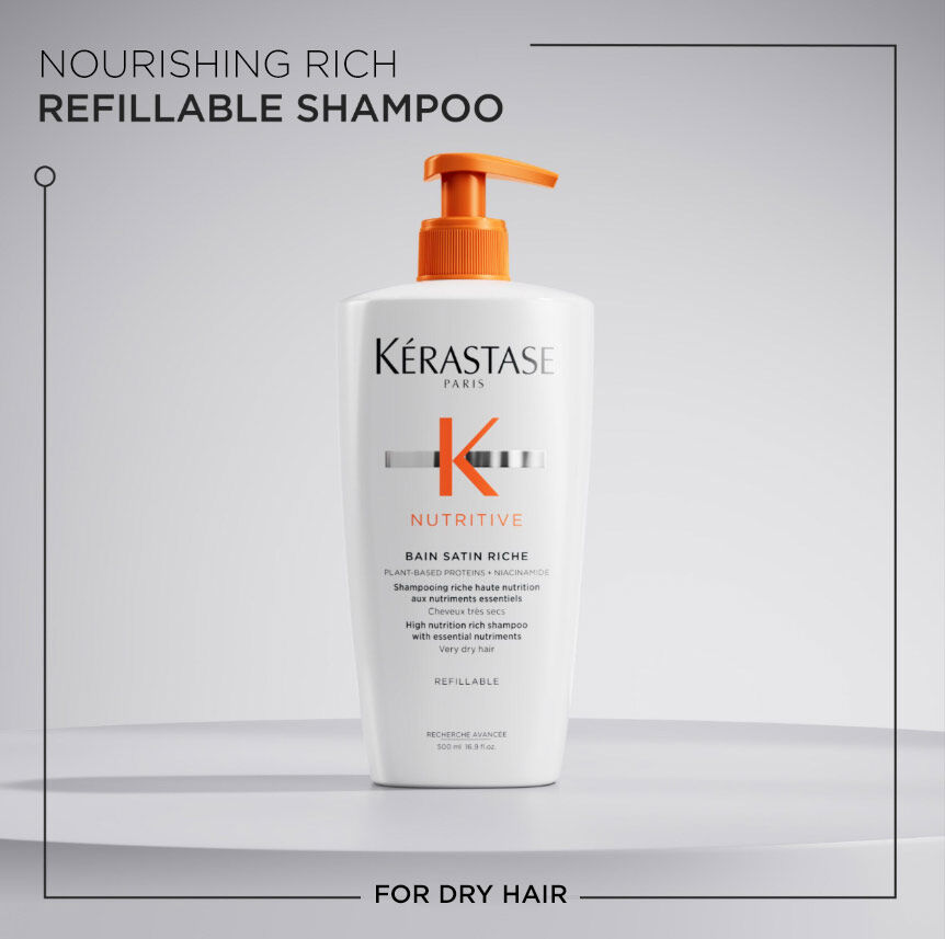 Nutritive Bain Satin Riche Value Size Shampoo & Refill Pouch