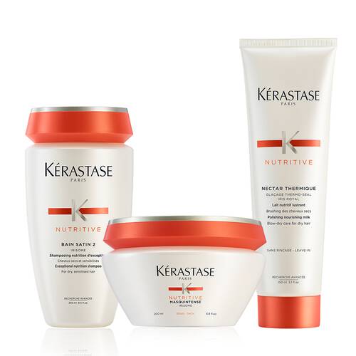 Products For Dry Brittle Natural Hair Nutritive Brittle & Dry Hair Treatment Hair Care Set | Kérastase