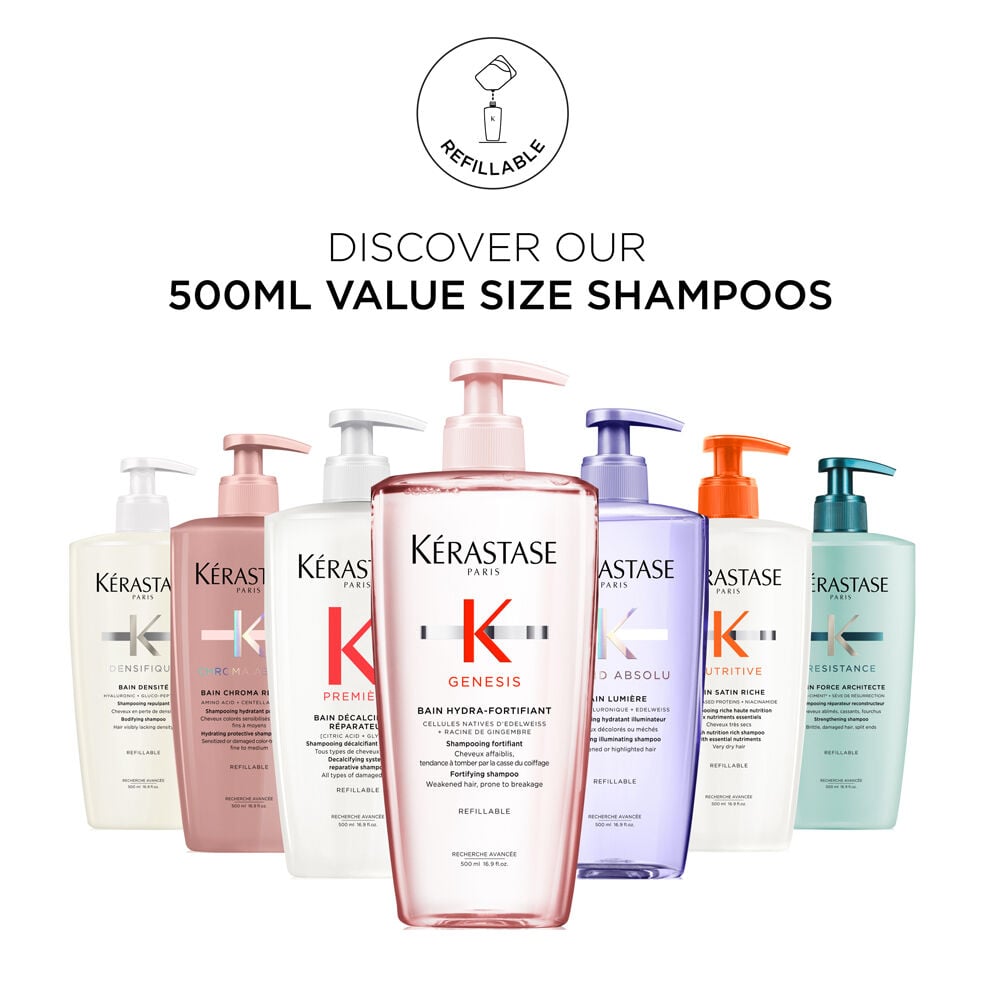 Gloss Absolu Bain Hydra-Glaze Anti-Frizz Shampoo Value Size and Refill Pouch