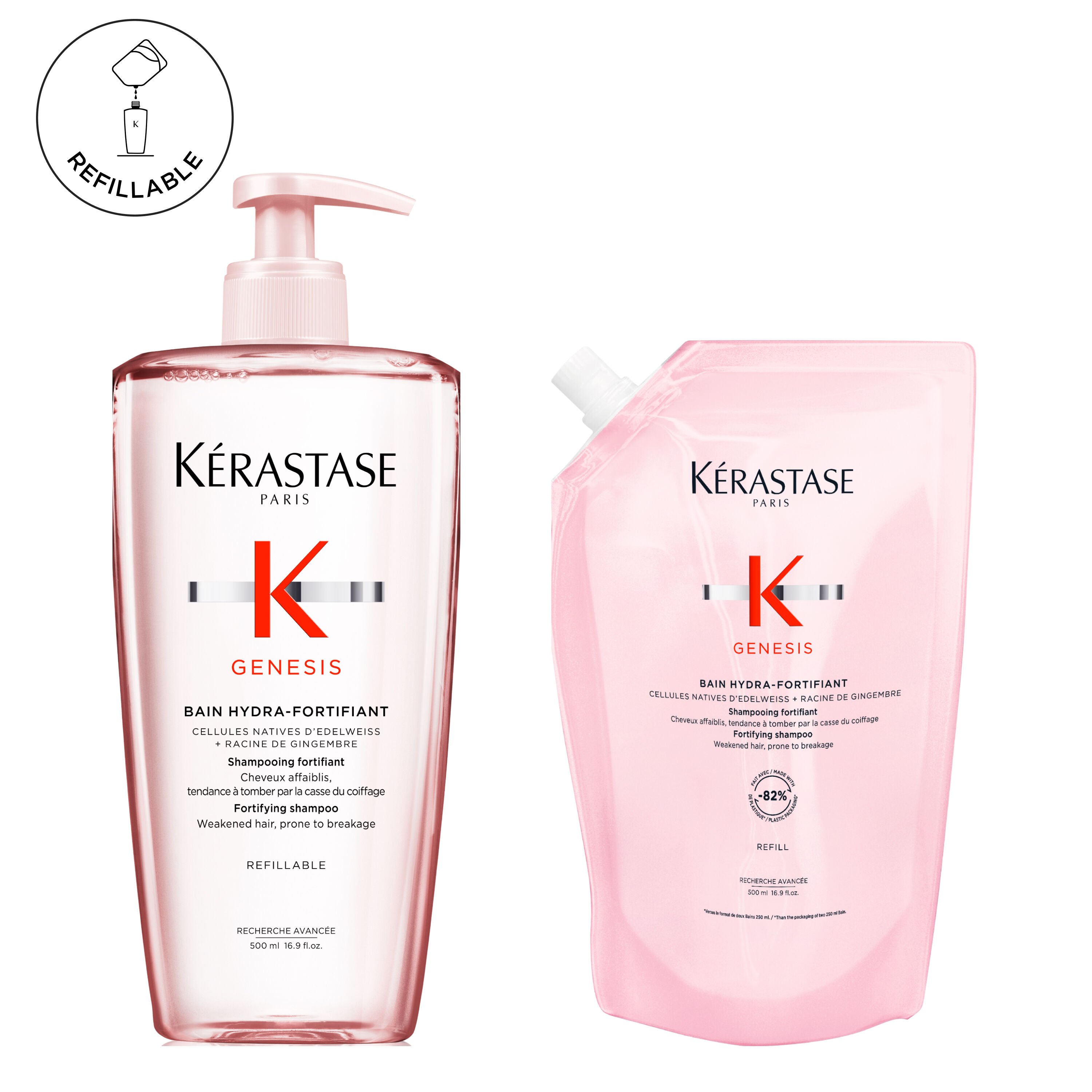 【正規通販】 Genesis Kérastase | Pouch Shampoo Hair Oily & Bottle Reusable シャンプー