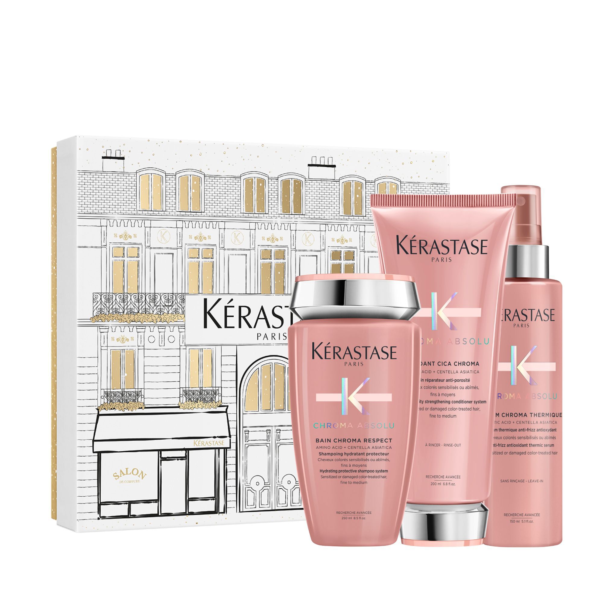 Kérastase Chroma Absolu シャンプー & マスクセット KERASTASE Chroma Absolu Masque Filler + Bain Riche Respect