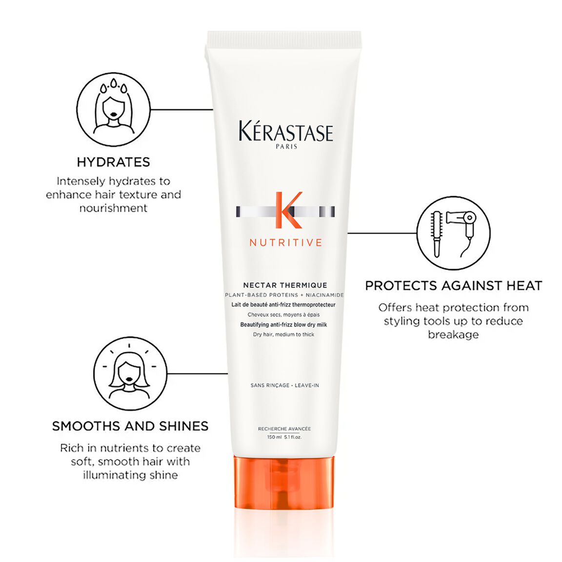 Nutritive Nectar Thermique Blow Dry Heat Protectant K rastase nutritive-nectar-thermique-blow-dry-heat-protectant-k-rastase