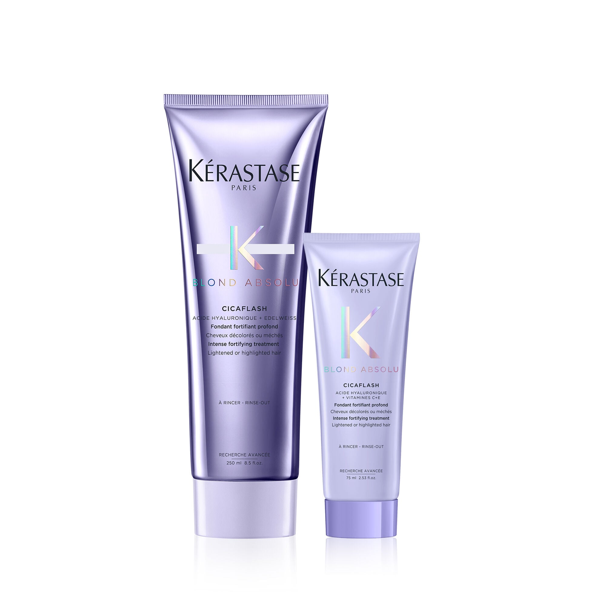 3本セット！KÉRASTASE BLOND ABSOLU CICAFLASH Blond Absolu Cicaflash Conditioner Full Size & Travel Size Set