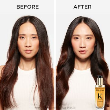 Kerastase Elixir Ultime Hair Oil Full Size Before and After