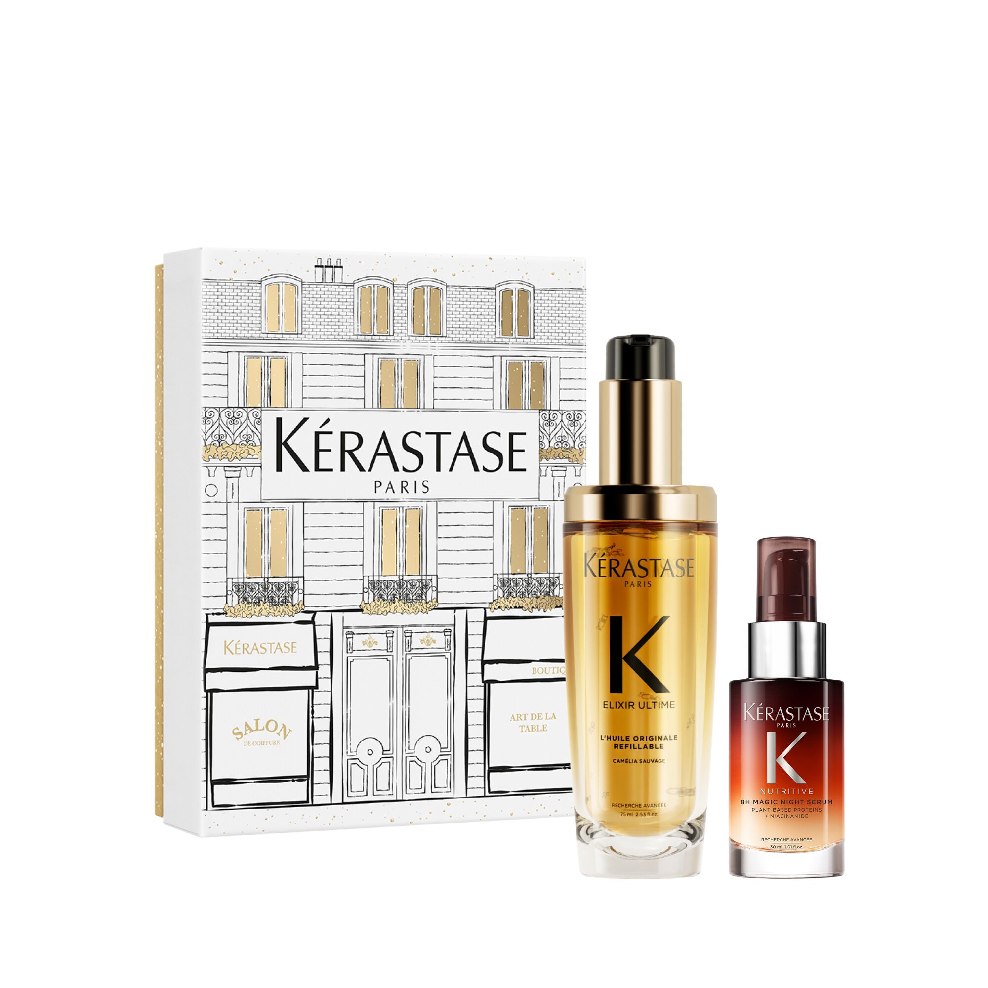Elixir Ultime Oil 8Hr Night Serum Duo Gift Set 2025 | Kérastase