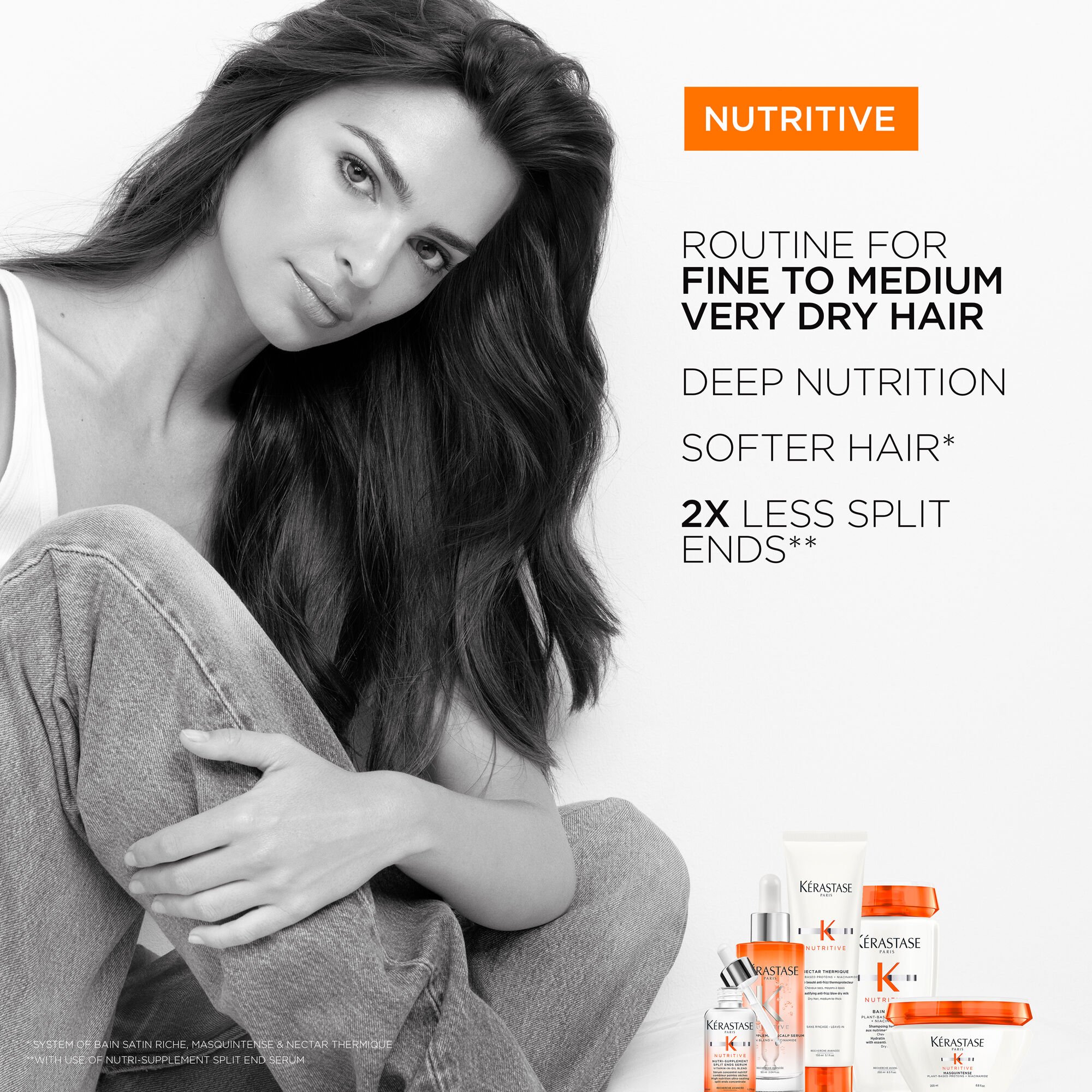 Kerastase Nutritive Nutri Supplement Split-Ends Serum routine