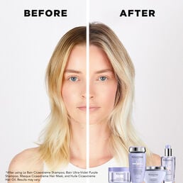 kerastase blond absolu bain ultra violet purple shampoo before after