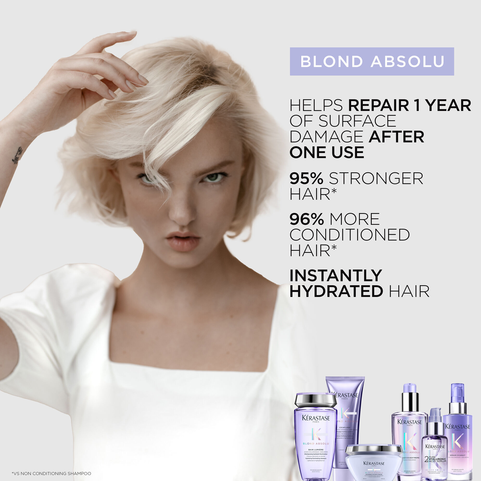 Kerastase Blond Absolu Everyday Blonde Repairing Hair & Scalp Set routine