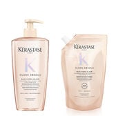 Gloss Absolu Bain Hydra-Glaze Anti-Frizz Shampoo Value Size and Refill Pouch