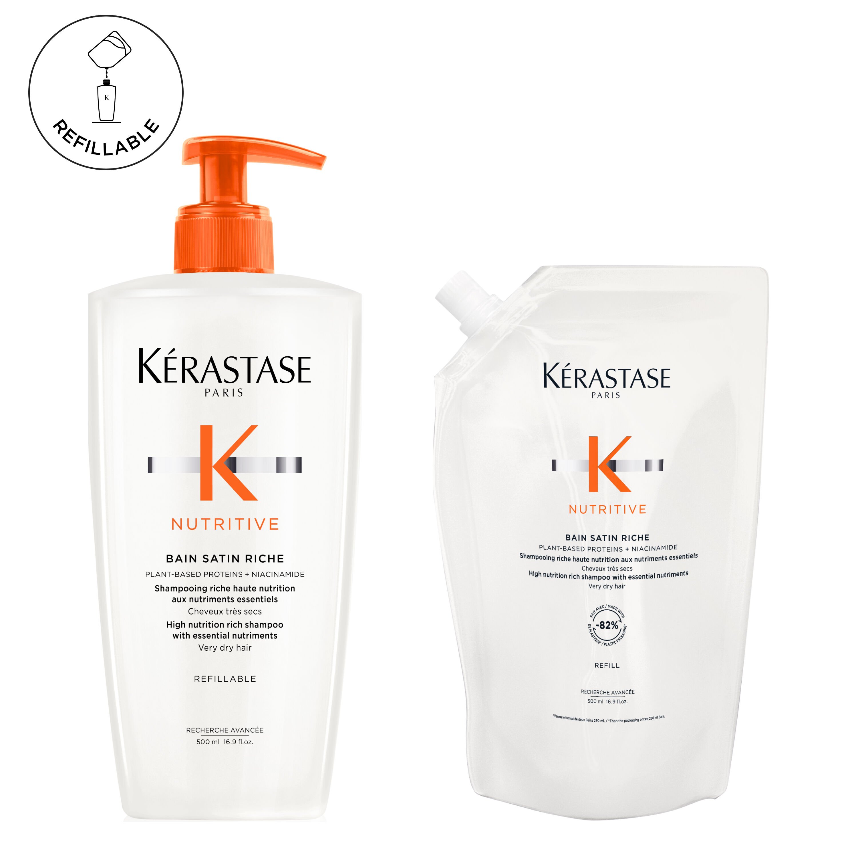 Nutritive Bain Satin Riche Value Size Shampoo Refill Pouch