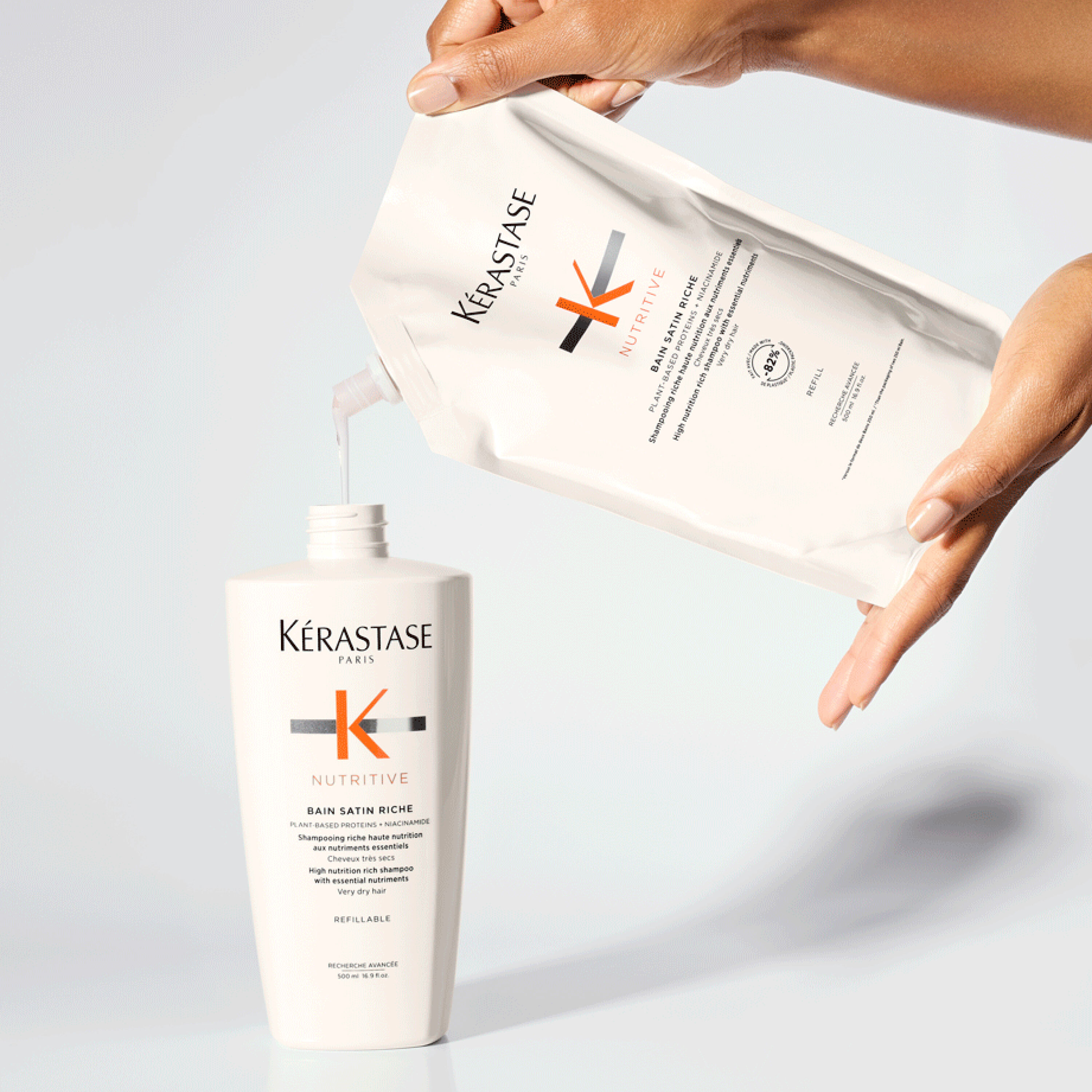 Nutritive Bain Satin Riche Value Size Shampoo & Refill Pouch