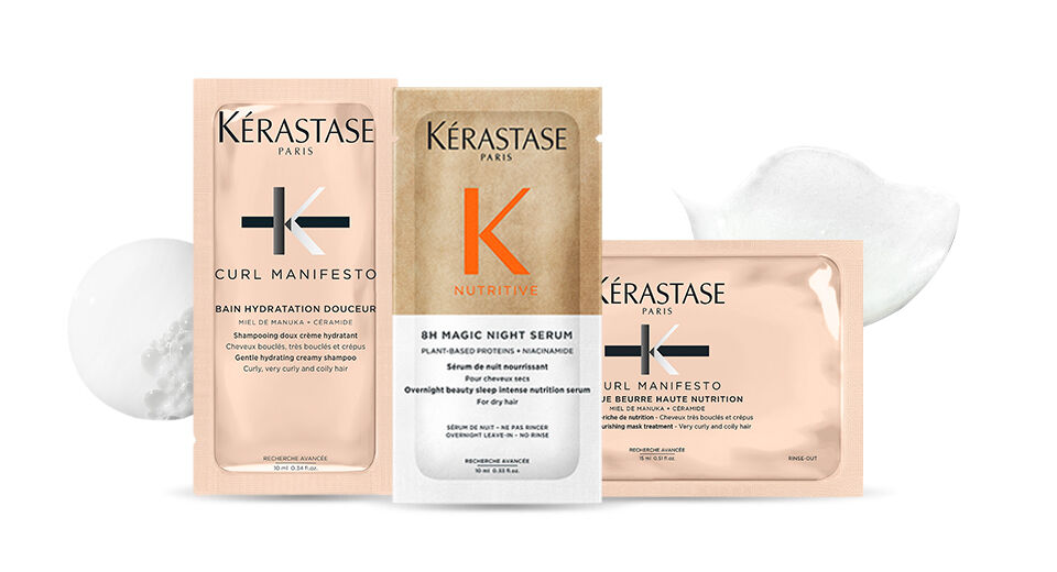 Kerastase exclusive offer 3 complimentary Samples with $65+ orders