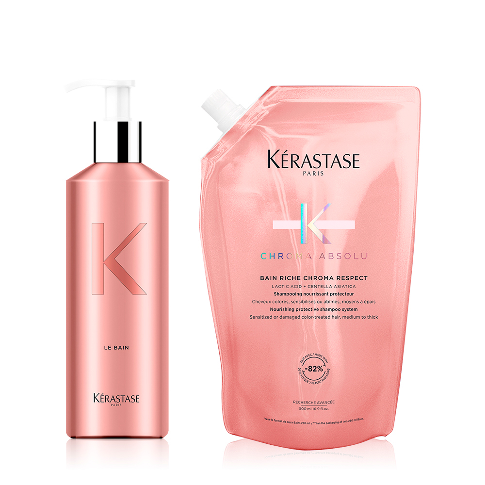 trompet omfatte Lænestol Chroma Absolu Reusable Bottle & Shampoo Refill Pouch | Kérastase