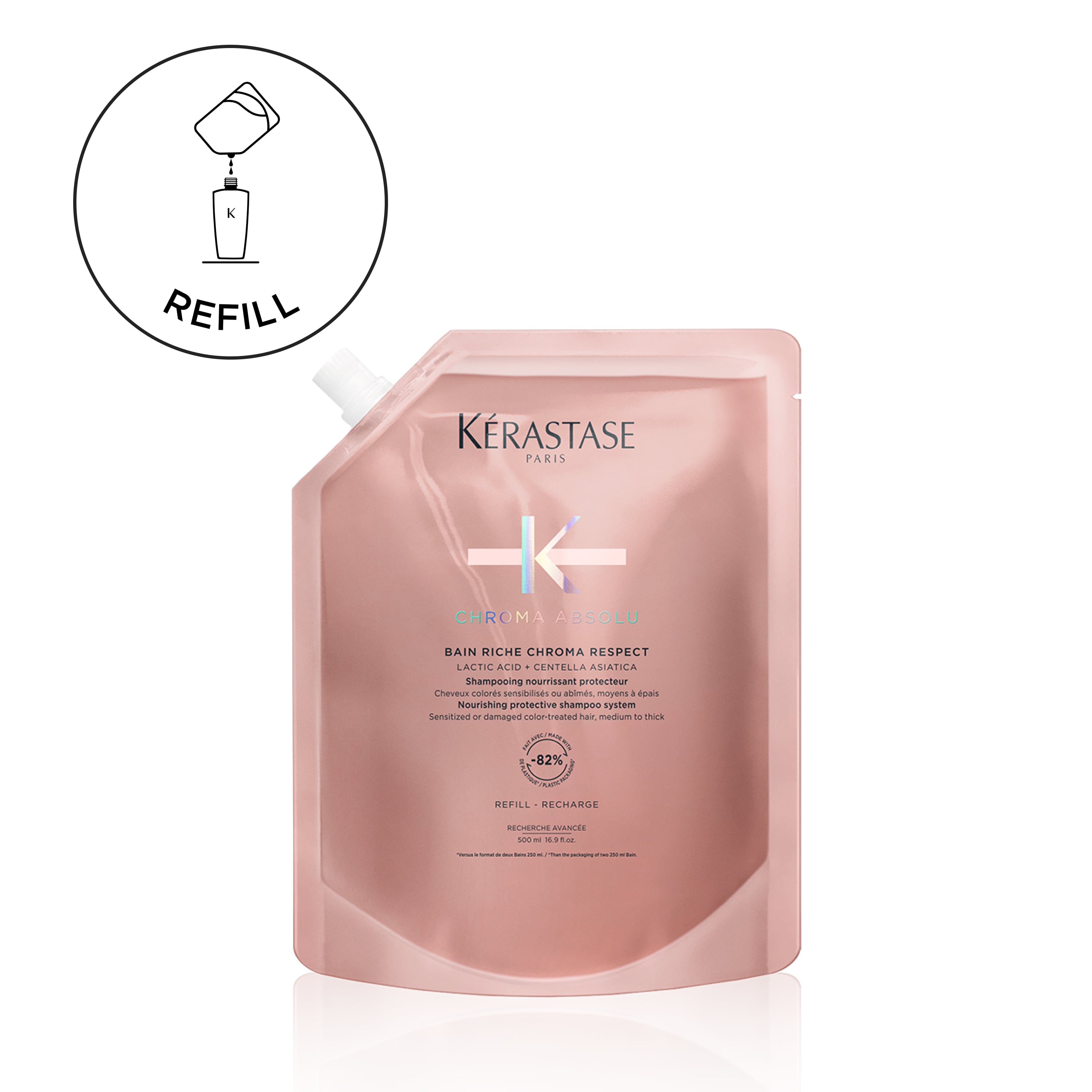 Krastase - Chroma Absolu Bain Riche Chroma Respect Luxury Shampoo - 500 ml Refill Pouch $62