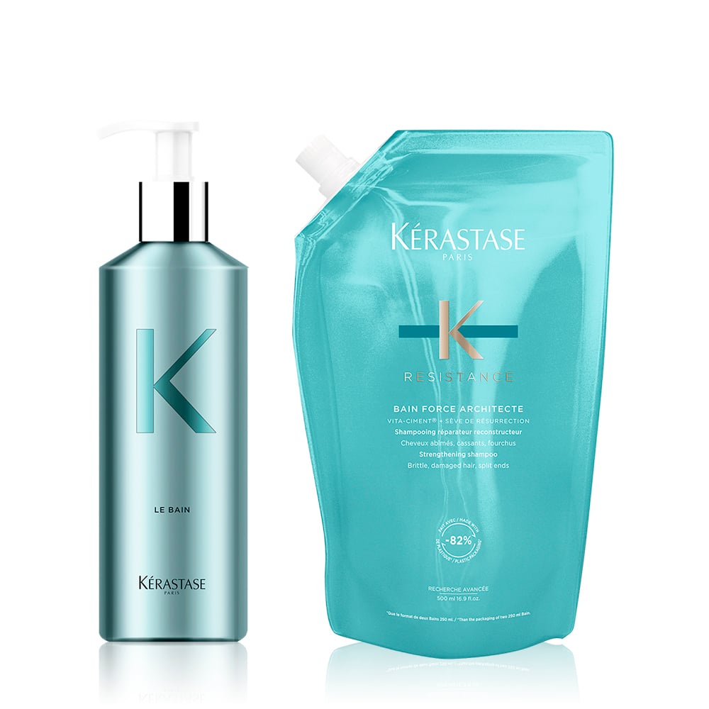 Vurdering Pest Antagelser, antagelser. Gætte Resistance Reusable Bottle & Strengthening Shampoo Refill | Kérastase