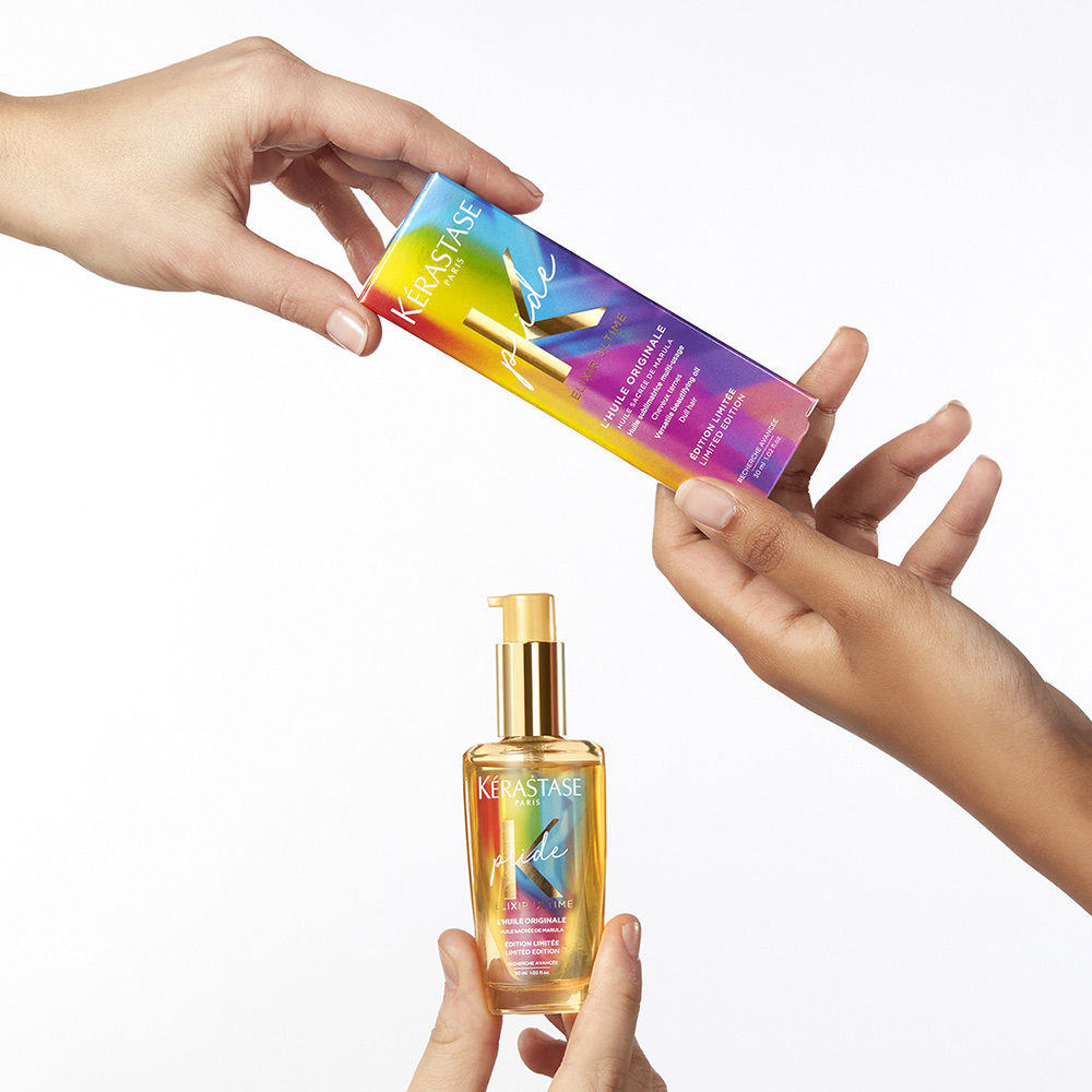 Kerastase LGBTQIA+ Hands Holding Pride Limited-Edition L’Huile Original Hair Oil