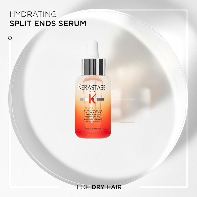 Kerastase’s Professional Hairdresser representative, Hovig – presenting the new Nutritive split-ends serum.