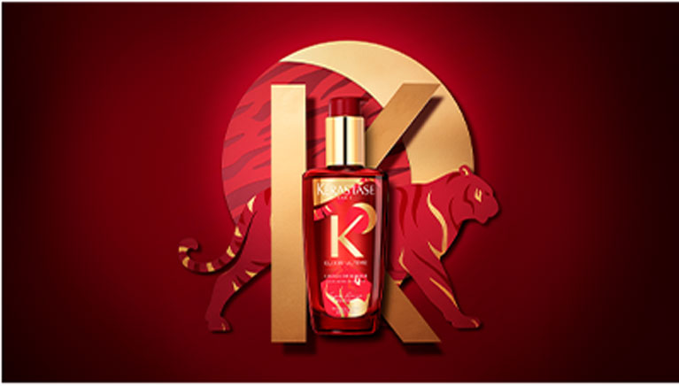 Elixir Ultime L'Huile Original Hair Oil in Tiger Rouge Design Elixir Ultime L'Huile Original Hair Oil in Tiger Rouge Design
