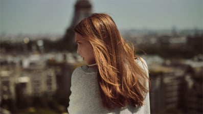 Kerastase Hair Growth Brunette Model in Paris Kerastase Hair Growth Brunette Model in Paris