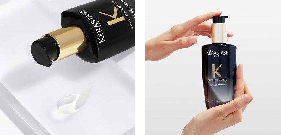 Kerastase Elixir Ultime Hair Oil Model Playing With Hair
