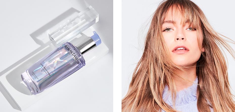 Kerastase Elixir Ultime Hair Oil Model Playing With Hair